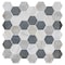 Andova Tiles SAMPLE Channing 2 x 2 Marble Honeycomb Mosaic Floor Use Tile SAM-ANDCHA123 - alternate 4